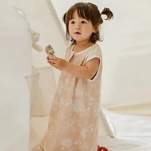 Nest Designs - 0.6 TOG Muslin Bamboo Pima Sleeveless Sleep Bag Sack, Pomegranate